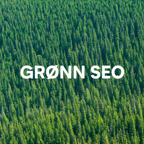 Bilde av skog med teksten "grønn SEO"